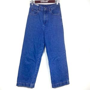 Collusion ASOS Womens 007 Wide Leg High Waist Denim Blue Jeans Size 26 Classic